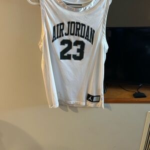 Jordan White Tank Top with Black Accents